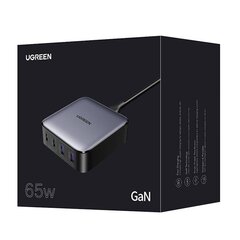 UGREEN CD327 Nexode charger, 2x USB-C, 2x USB-A, GaN, 65W (grey) cena un informācija | Lādētāji un adapteri | 220.lv