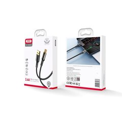 XO Clear cable NB229 USB - USB-C 1,0 m 2,4A black cena un informācija | Savienotājkabeļi | 220.lv