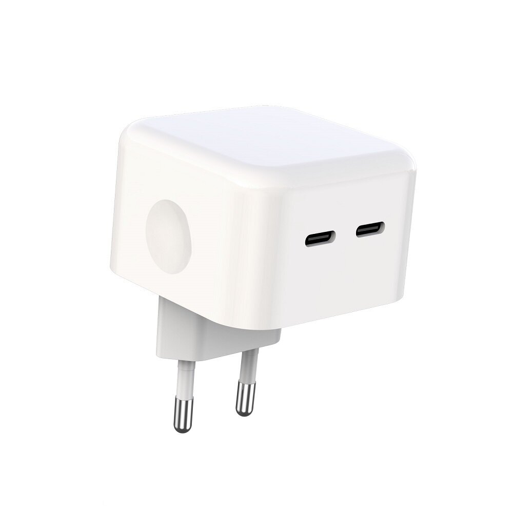 XO wall charger L102 PD 35W 2x USB-C white cena un informācija | Lādētāji un adapteri | 220.lv