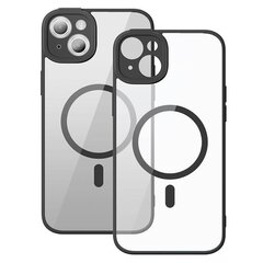 Baseus Frame Transparent Magnetic Case and Tempered Glass set for iPhone 14 Plus (black) cena un informācija | Telefonu vāciņi, maciņi | 220.lv