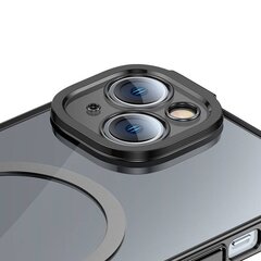 Baseus Glitter Transparent Magnetic Case and Tempered Glass set for iPhone 14 (black) cena un informācija | Telefonu vāciņi, maciņi | 220.lv