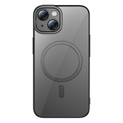 Baseus Glitter Transparent Magnetic Case and Tempered Glass set for iPhone 14 Plus (black) cena un informācija | Telefonu vāciņi, maciņi | 220.lv