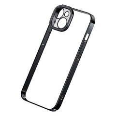 Baseus Glitter Transparent Case and Tempered Glass set for iPhone 14 (black) cena un informācija | Telefonu vāciņi, maciņi | 220.lv