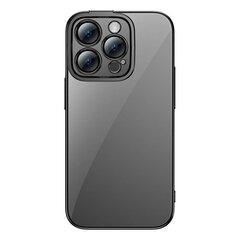 Baseus Glitter Transparent Case and Tempered Glass set for iPhone 14 Pro (black) cena un informācija | Telefonu vāciņi, maciņi | 220.lv