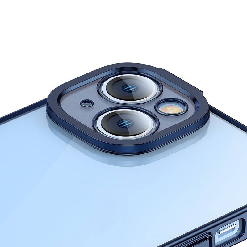 Baseus Glitter Transparent Case and Tempered Glass set for iPhone 14 (blue) cena un informācija | Telefonu vāciņi, maciņi | 220.lv