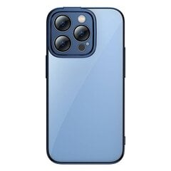 Baseus Glitter Transparent Case and Tempered Glass set for iPhone 14 Pro Max (blue) цена и информация | Чехлы для телефонов | 220.lv