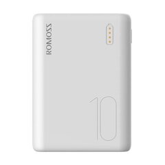 Powerbank Romoss Simple 10, 10000mAh (white) цена и информация | Зарядные устройства Power bank | 220.lv