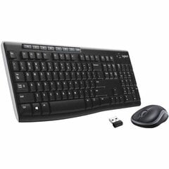 Клавиатура и беспроводная мышь Logitech MK270 QWERTY цена и информация | Клавиатуры | 220.lv