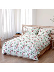 Kokvilnas gultas veļa Peony A595 - balta цена и информация | Постельное белье | 220.lv