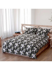 Kokvilnas gultasveļa Peony A595 - melna cena un informācija | Gultas veļas komplekti | 220.lv