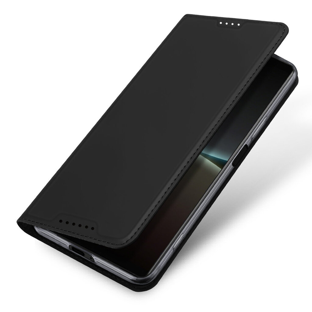 Dux Ducis Skin Pro Sony Xperia 5 IV flip card wallet stand Black cena un informācija | Telefonu vāciņi, maciņi | 220.lv