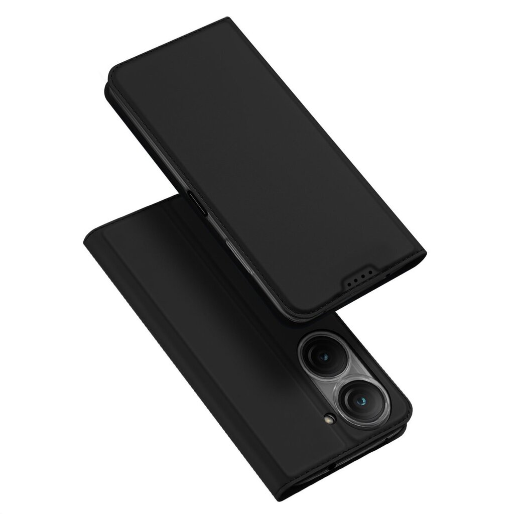 Dux Ducis Skin Pro Asus Zenfone 9 flip card wallet stand Black cena un informācija | Telefonu vāciņi, maciņi | 220.lv