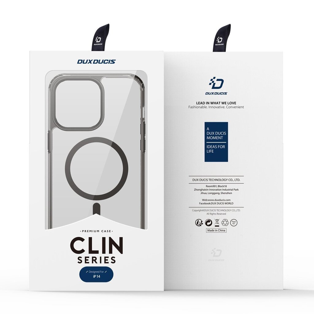 Dux Ducis Clin2 iPhone 14 magnetic MagSafe grey цена и информация | Telefonu vāciņi, maciņi | 220.lv