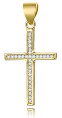 Beneto Apzeltīts sudraba kulons Cross AGH592-GOLD cena un informācija | Kaklarotas | 220.lv