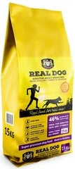 Real Dog Adult Sensitive ar svaigu vistu, bez graudiem, bez glutēna un bez piena produktiem, 15 kg cena un informācija | Sausā barība suņiem | 220.lv