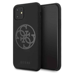 Guess GUHCN61LS4GBK 4G Tone On Tone ciets aizmugures maks-apvalks priekš Apple iPhone 11 Melns цена и информация | Чехлы для телефонов | 220.lv