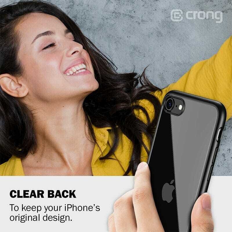 Crong iPhone SE 2020 / 8 / 7 Black cena un informācija | Telefonu vāciņi, maciņi | 220.lv