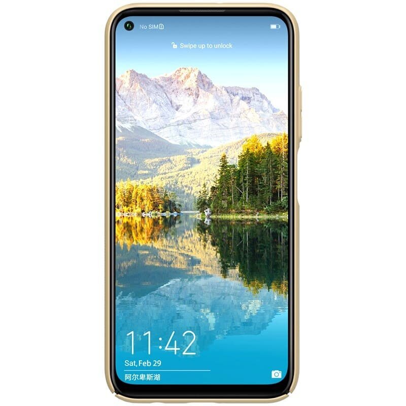 Nillkin Super Frosted Shield paredzēts Huawei P40 Lite / Nova 7i / Nova 6 SE, zelta cena un informācija | Telefonu vāciņi, maciņi | 220.lv