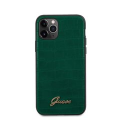 Guess Croco futrālis iPhone 11 Pro Max (tumši zaļš)+D1473 cena un informācija | Telefonu vāciņi, maciņi | 220.lv