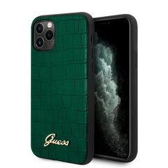 Guess Croco futrālis iPhone 11 Pro Max (tumši zaļš)+D1473 cena un informācija | Telefonu vāciņi, maciņi | 220.lv