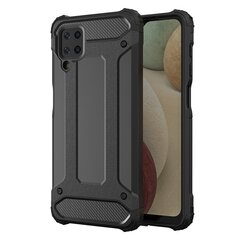 Hurtel Hybrid Armor Case paredzēts Samsung Galaxy A12, melns cena un informācija | Telefonu vāciņi, maciņi | 220.lv