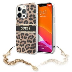 Чехол Guess Leopard Gold Chain для iPhone 13 Pro Max цена и информация | Чехлы для телефонов | 220.lv