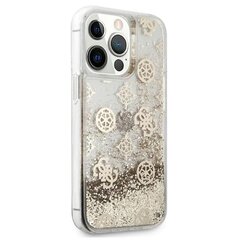 Guess Peony Liquid Glitter futrālius, paredzēts iPhone 13 Pro Max (zelta) цена и информация | Чехлы для телефонов | 220.lv