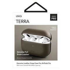 Uniq Terra Genuine Leather, AirPods Pro, Olive цена и информация | Аксессуары для наушников | 220.lv