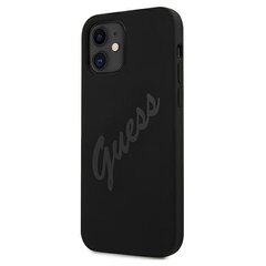 Guess case for iPhone 12 mini 5,4&quot; GUHCP12SLSVSBK black hard case Script Vintage цена и информация | Чехлы для телефонов | 220.lv