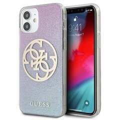 Guess case for iPhone 12 mini 5,4&quot; GUHCP12SPCUGLBPG blue hard case Glitter Gradient 4G Circle Logo цена и информация | Чехлы для телефонов | 220.lv