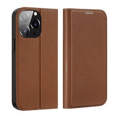 Dux Ducis Skin X2 iPhone 14 Pro с магнитным клапаном, коричневый цена и информация | Чехлы для телефонов | 220.lv