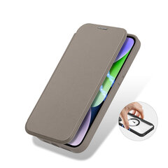 Dux Ducis Skin X Pro iPhone 14 Plus MagSafe magnetic flip beige cena un informācija | Telefonu vāciņi, maciņi | 220.lv