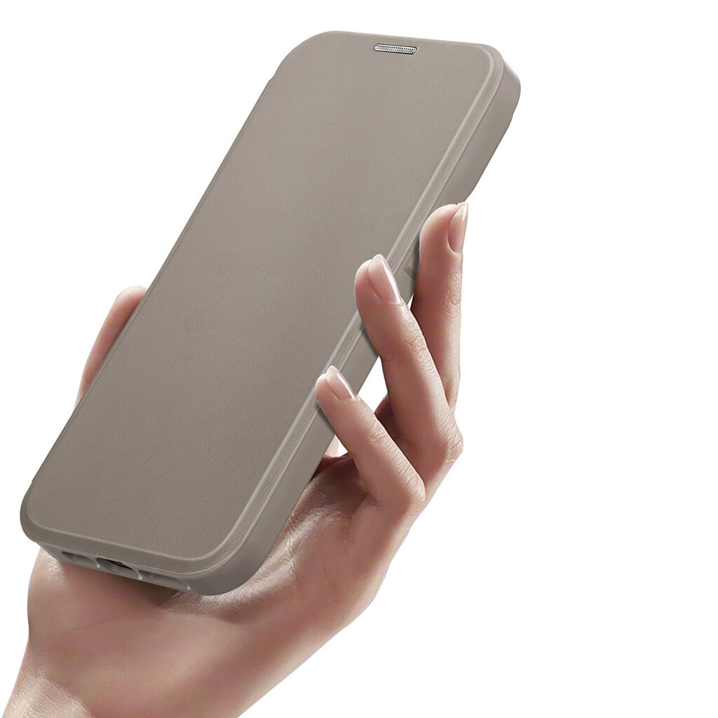 Dux Ducis Skin X Pro iPhone 14 Pro MagSafe magnetic flip beige cena un informācija | Telefonu vāciņi, maciņi | 220.lv