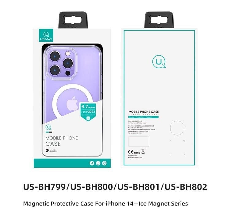 USAMS BH801 Ice-Magnet maciņš iPhone 14max цена и информация | Telefonu vāciņi, maciņi | 220.lv