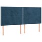 vidaXL gultas rāmis ar galvgali, tumši zils samts, 180x200 cm cena un informācija | Gultas | 220.lv