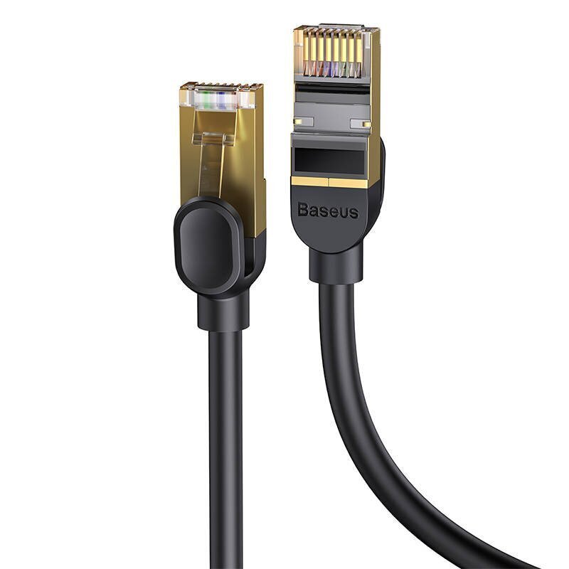 Baseus Ethernet RJ45, 10Gbps, 5m network cable (black) cena un informācija | Kabeļi un vadi | 220.lv