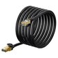 Baseus Ethernet RJ45, 10Gbps, 5m network cable (black) cena un informācija | Kabeļi un vadi | 220.lv