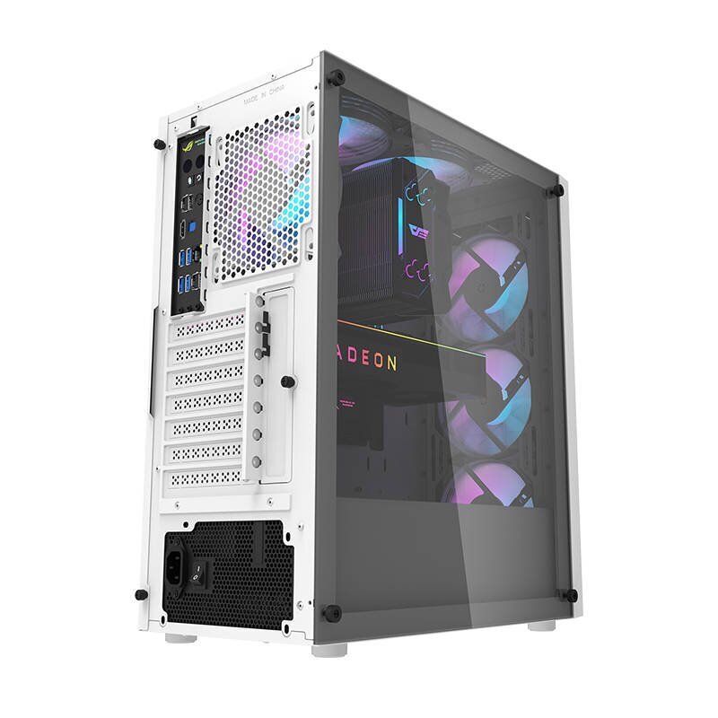 Darkflash DK351 computer case + 4 fans (white) цена и информация | Datoru korpusi | 220.lv