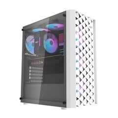 Darkflash DK351 computer case + 4 fans (white) cena un informācija | Datoru korpusi | 220.lv