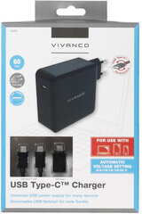 Vivanco USB-C зарядное устройство + кабель 60 Вт (34316) цена и информация | Зарядные устройства для телефонов | 220.lv