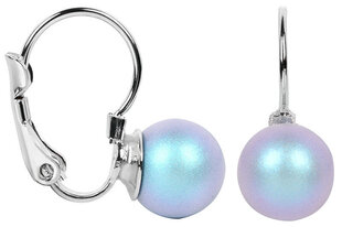 Levien Burvīgi pērļu auskari Pearl Iridescent Light Blue cena un informācija | Auskari | 220.lv