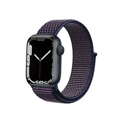 Нейлоновый браслет/ремешок Crong для Apple Watch, 42/44/45 мм, (темно-синий) цена и информация | Аксессуары для смарт-часов и браслетов | 220.lv