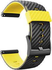 4wrist Watch Band Black/Yellow cena un informācija | Viedpulksteņu un viedo aproču aksesuāri | 220.lv