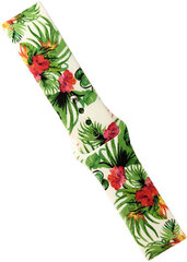 4wrist Watch Band Floral Green cena un informācija | Viedpulksteņu un viedo aproču aksesuāri | 220.lv