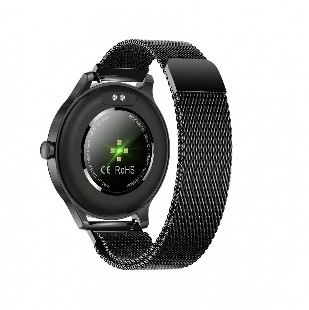 Garett Electronics Elegants melna tērauda viedpulkstenis cena un informācija | Viedpulksteņi (smartwatch) | 220.lv