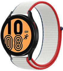 4wrist Watch Band White/Red cena un informācija | Viedpulksteņu un viedo aproču aksesuāri | 220.lv