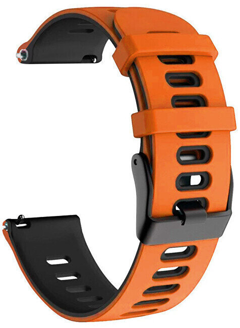 4wrist Watch Band Orange/Black cena un informācija | Viedpulksteņu un viedo aproču aksesuāri | 220.lv