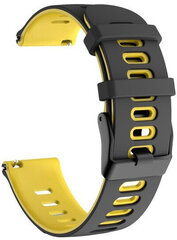 4wrist Watch Band Black/Yellow cena un informācija | Viedpulksteņu un viedo aproču aksesuāri | 220.lv