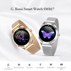 G. Rossi SW017 Gold/Black cena un informācija | Viedpulksteņi (smartwatch) | 220.lv