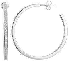 Серебряные серьги кольца с кристаллами Beneto AGUP1179 цена и информация | Серьги | 220.lv